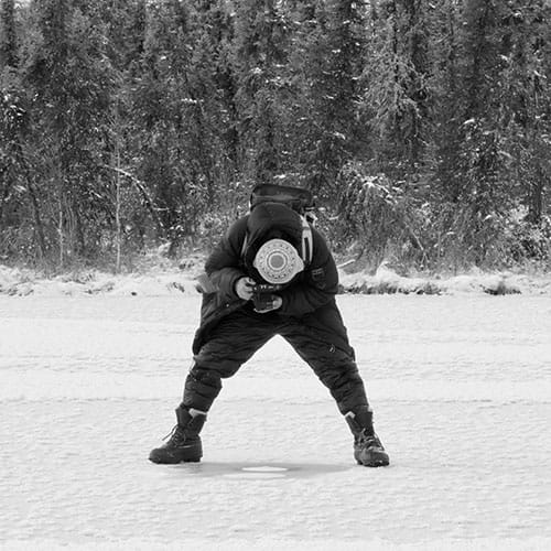 taking picture of Ice formation